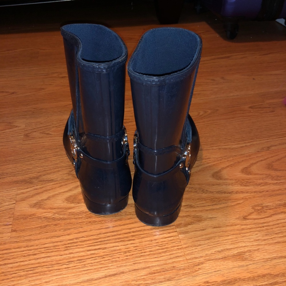 Black Michael Kors Rain Boots - Picture 3 of 5